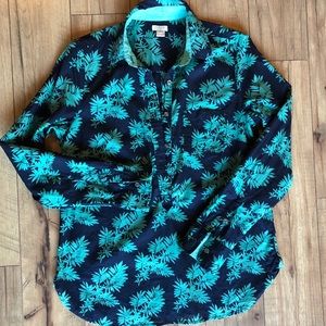 J Crew Printed Popover Shirt